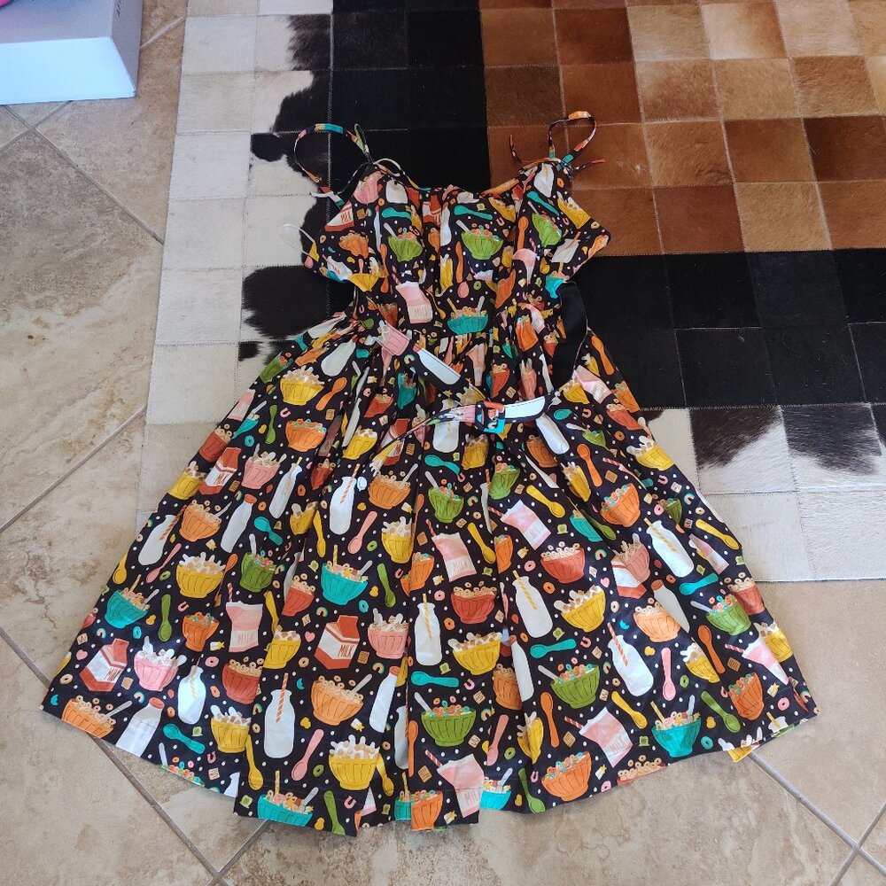 Sarsparilly cereal print  dress size 2XL New (fits 1X)